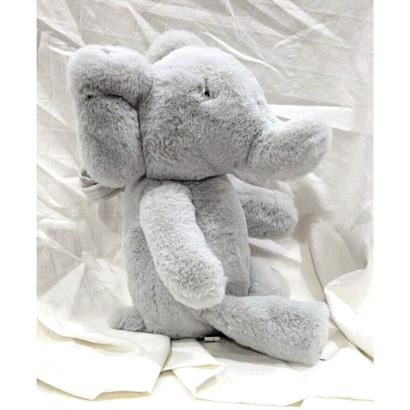 Pottery Barn Kids 12" Gray Elephant Crib Hang Soothing Sounds Stuffed Plush WORK - Picture 2 of 4